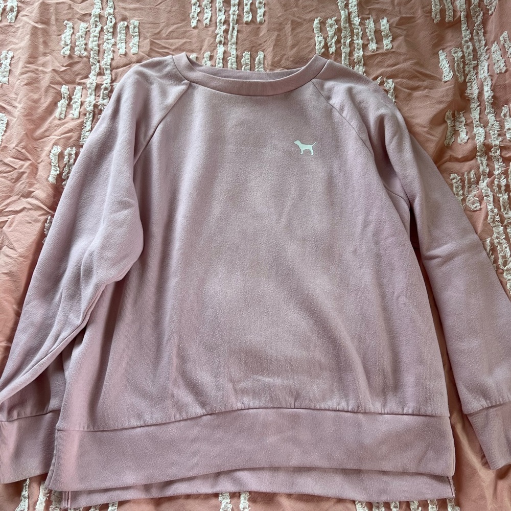PINK light pink crew neck
